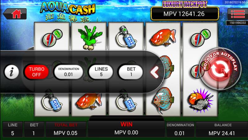 Blue fish in Aqua Cash game