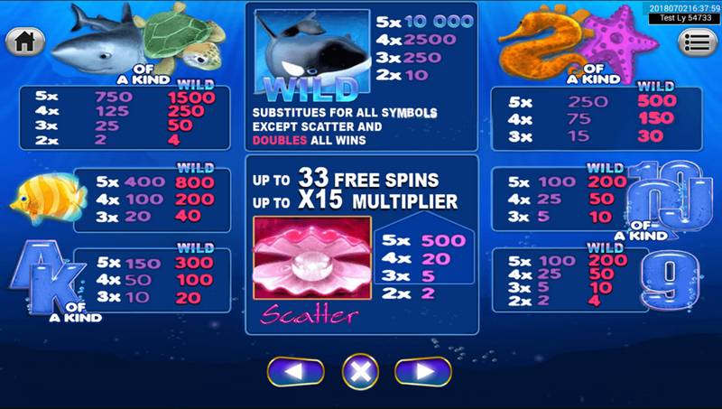 Great Blue slot game hippocampus symbol