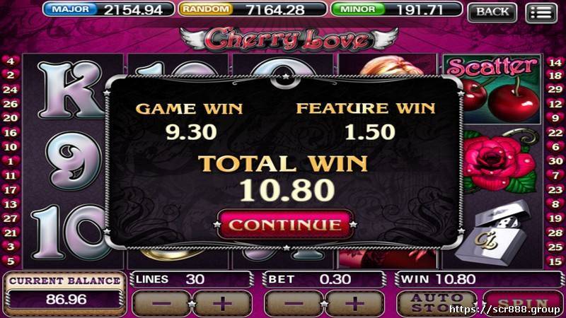 SCR888's Cherry Love slot game