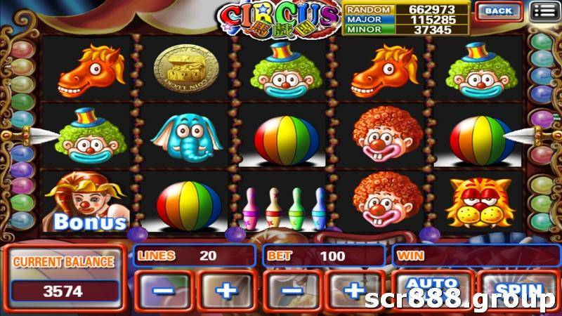 SCR888's Circus slot game