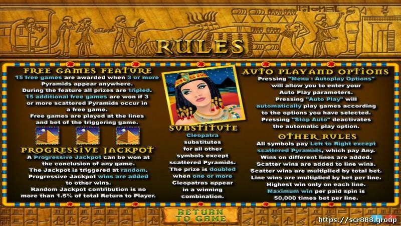 Experience the thrill of Ancient Egypt with Cleopatra's slot game