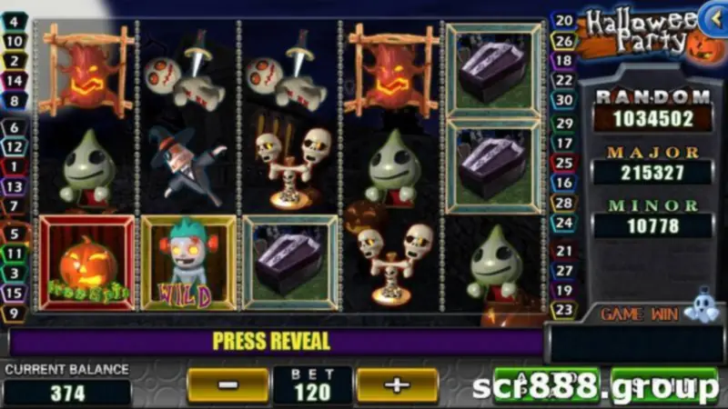 Halloween Jackpot at SCR888's 918 Kiss!