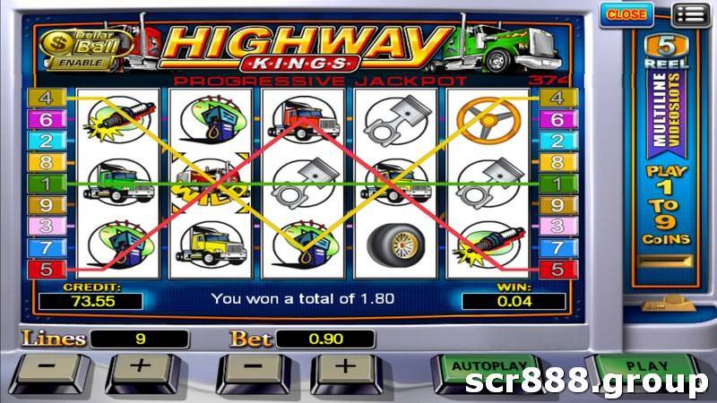 Unlock up to 24 free spins in SCR888's Classic Highway slot game