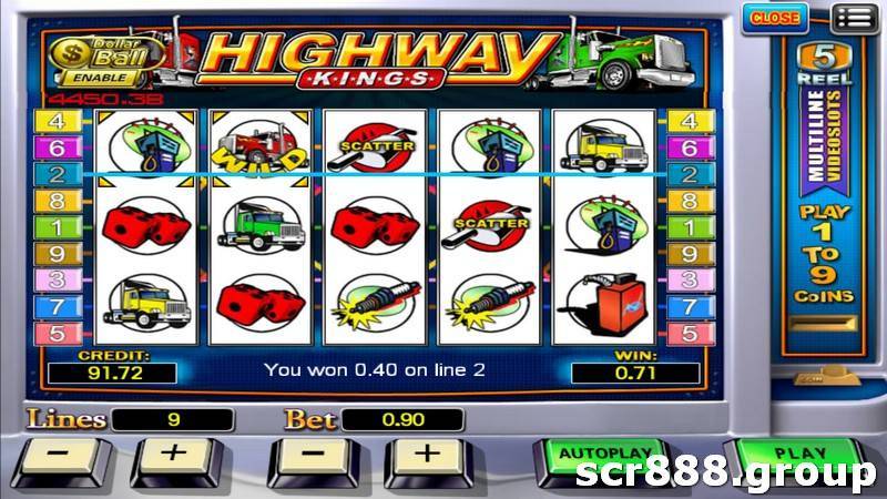 Play responsibly and enjoy SCR888's Classic Highway slot game