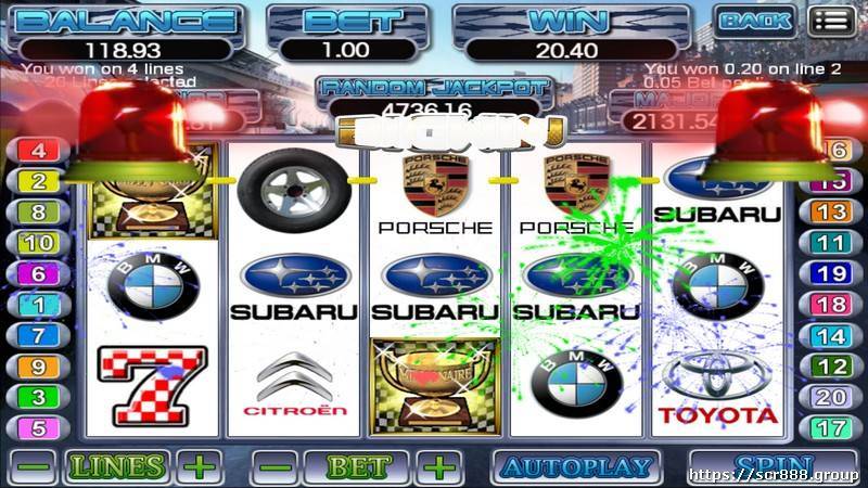 SCR88's (918Kiss) Rally slot game