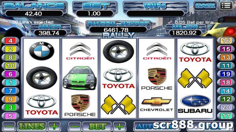 Trigger free spins on SCR888's 918Kiss Rally Slot