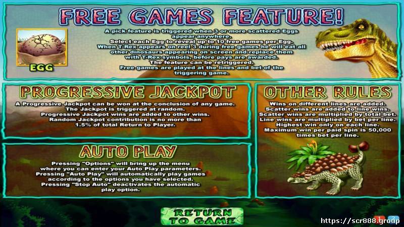 Dinosaur, Jurassic, Prehistoric, Slot Machine, Treasures