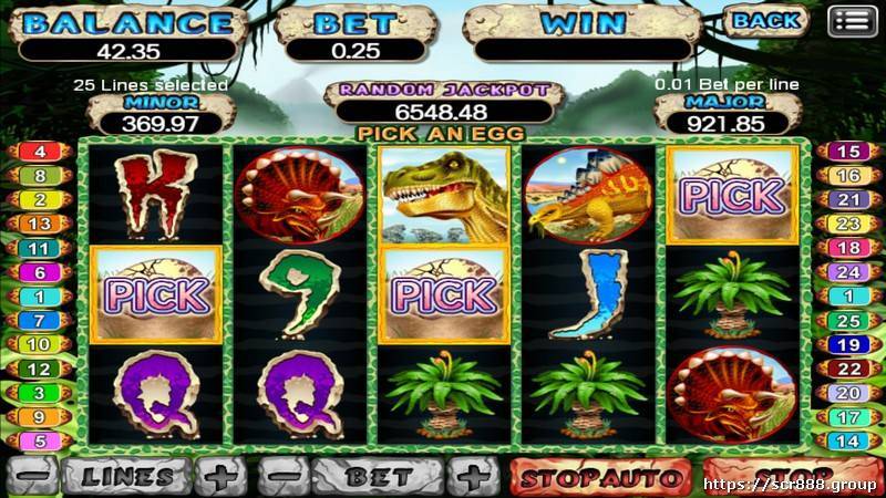 Screenshot of SCR888 T-REX Slot Game